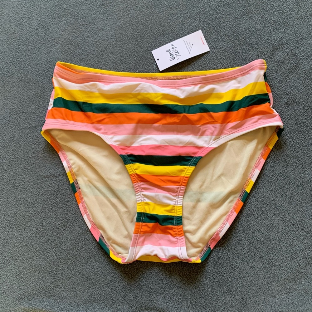 NWT Lime Ricki High Waisted Bikini Bottoms, sz L
